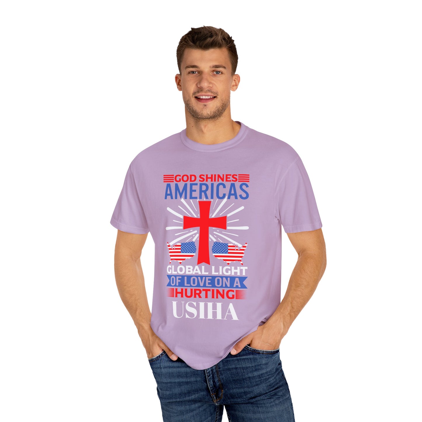 USIHA: 'God Shines America's Global Light' T-Shirt