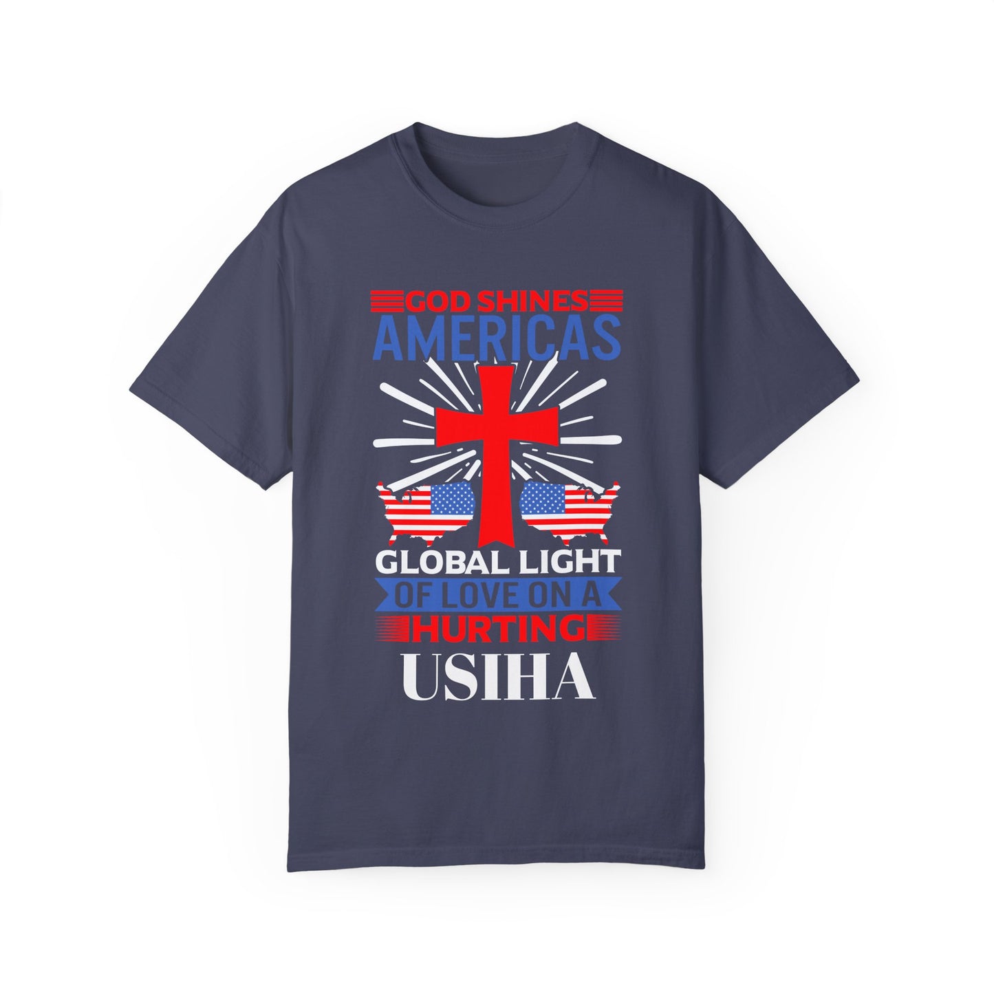 USIHA: 'God Shines America's Global Light' T-Shirt