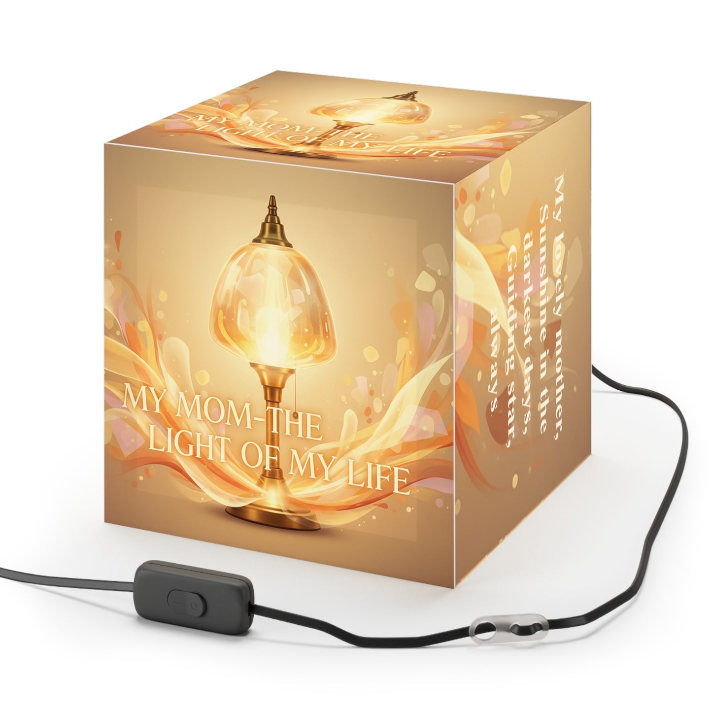 Mother Light Cube Lamp – "My Mom, The Light of My Life" Tribute Night Light