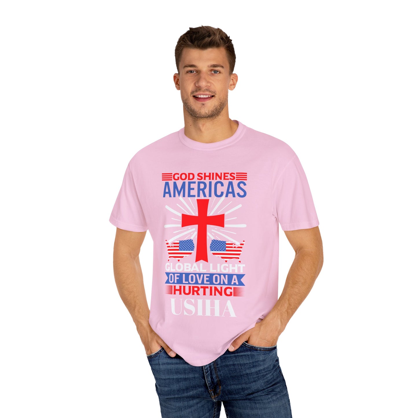 USIHA: 'God Shines America's Global Light' T-Shirt