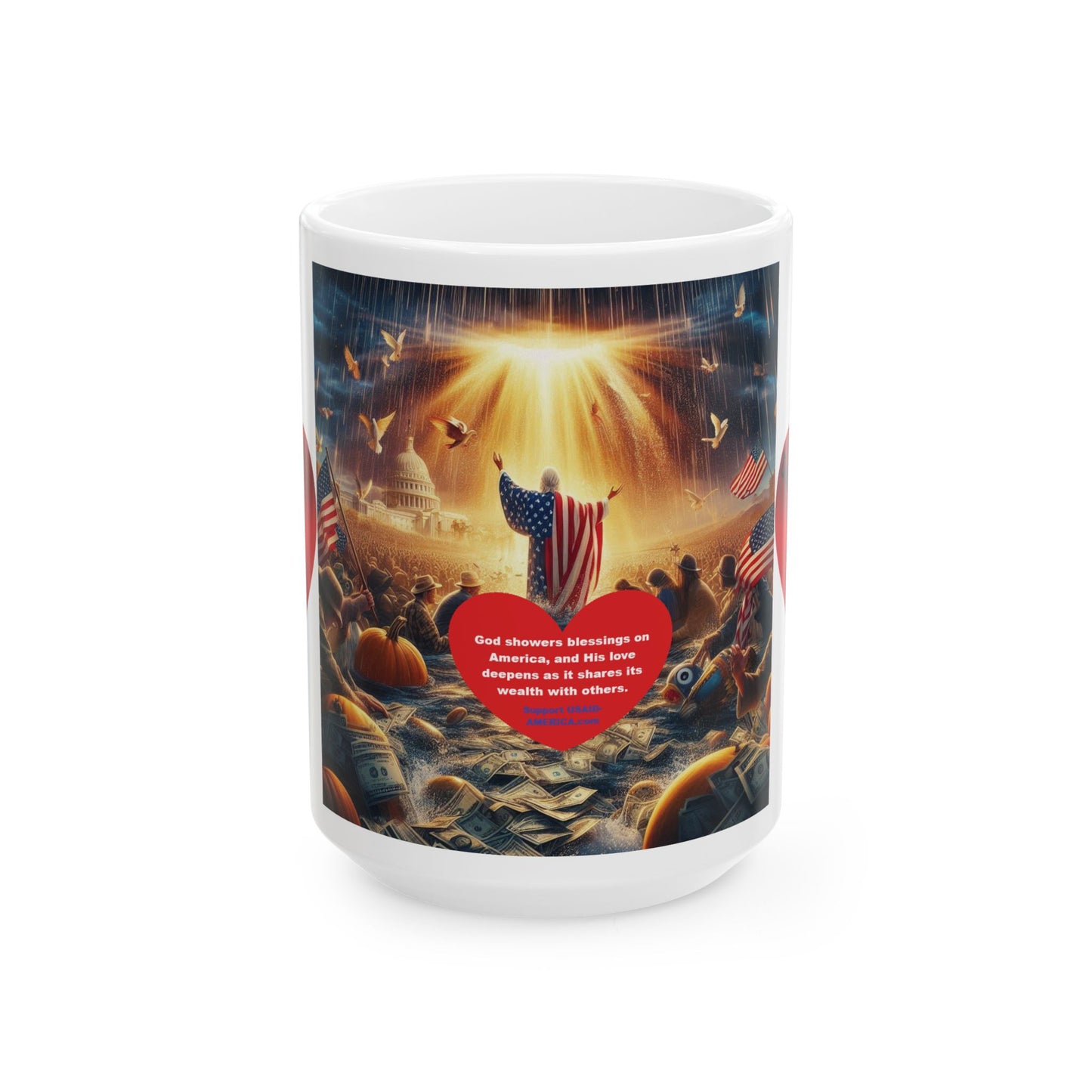 American's Share Their Blessings Ceramic Mug