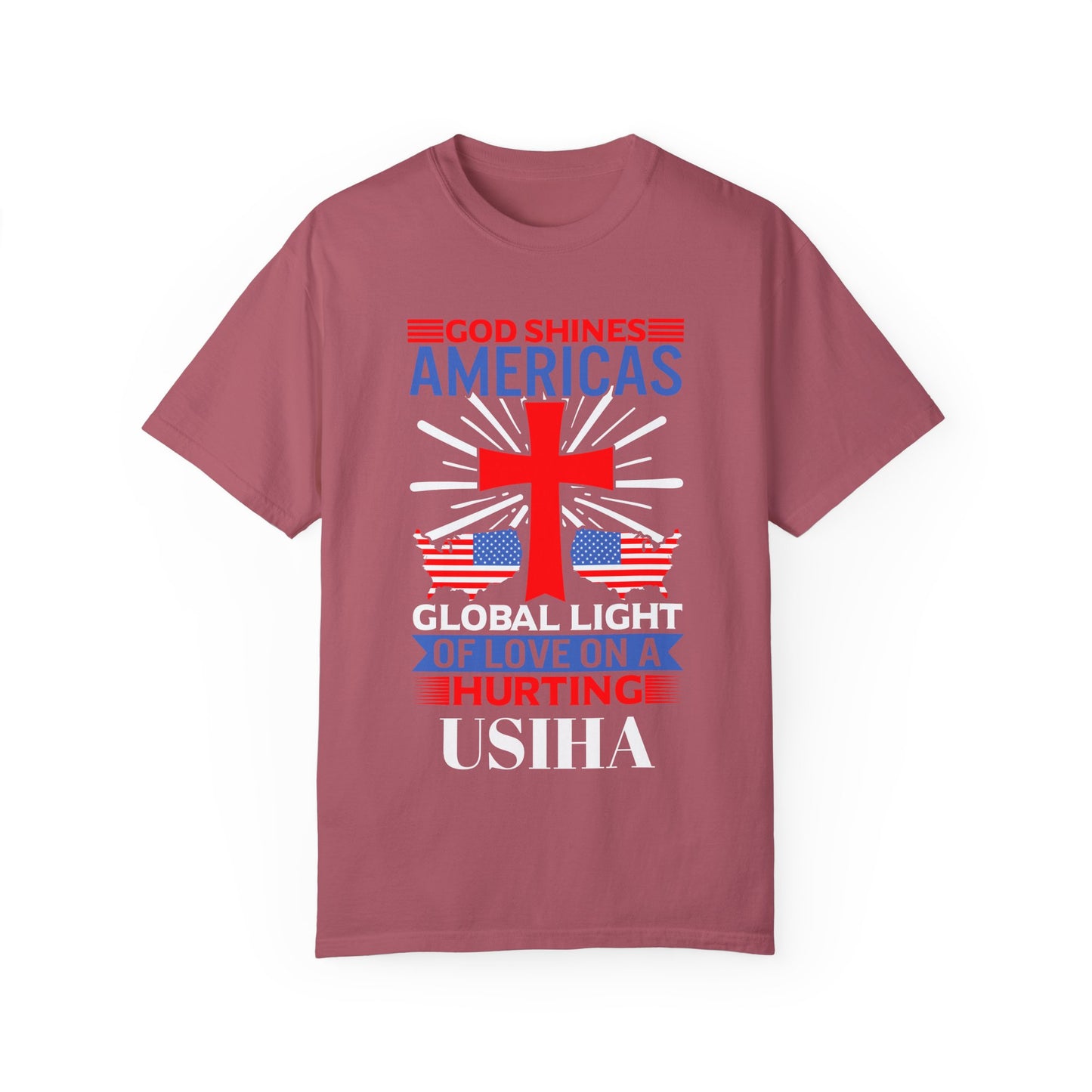 USIHA: 'God Shines America's Global Light' T-Shirt