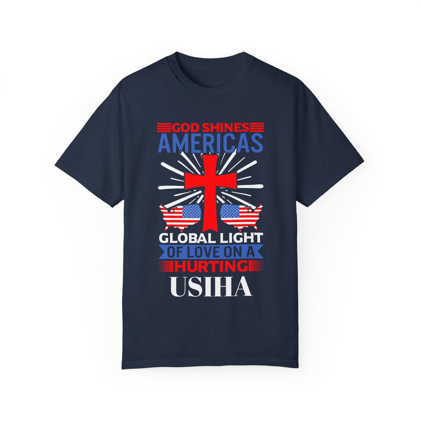 USIHA: 'God Shines America's Global Light' T-Shirt