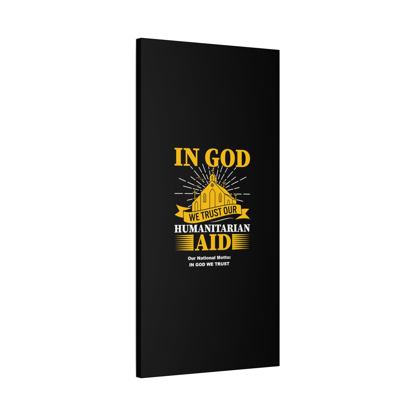 In God We Trust' Humanitarian Development Aid Design Inspirational Canvas Wall Art