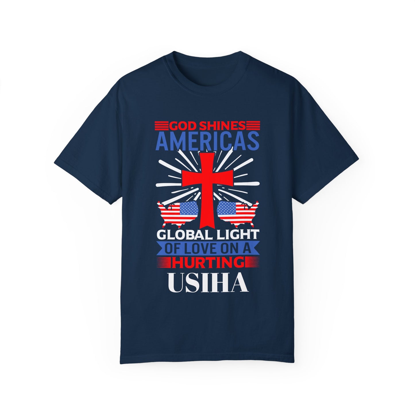 USIHA: 'God Shines America's Global Light' T-Shirt