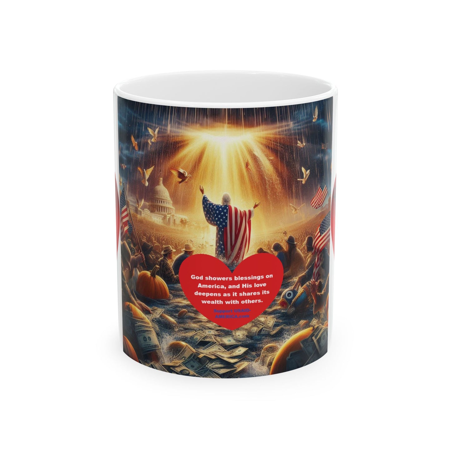 American's Share Their Blessings Ceramic Mug