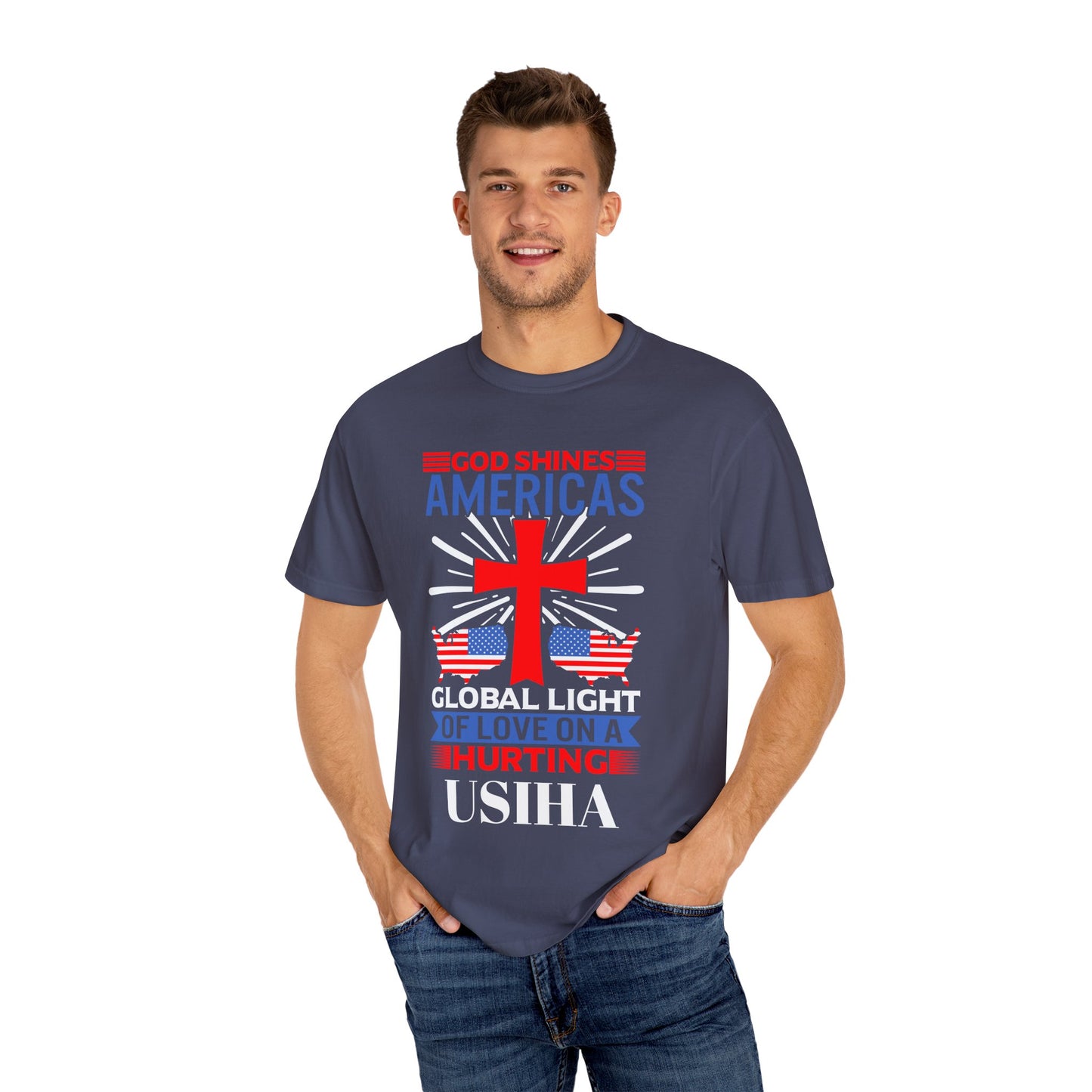 USIHA: 'God Shines America's Global Light' T-Shirt