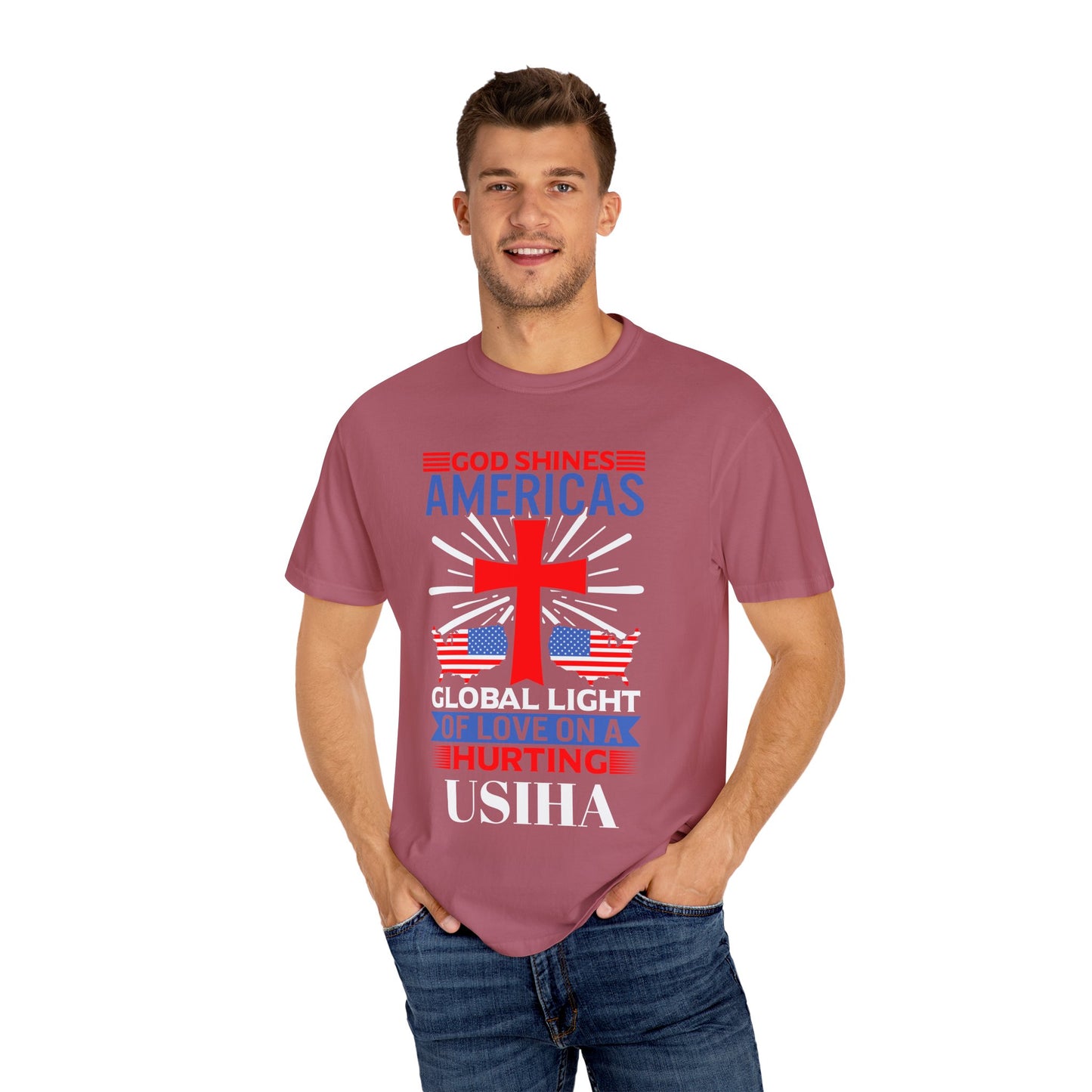 USIHA: 'God Shines America's Global Light' T-Shirt