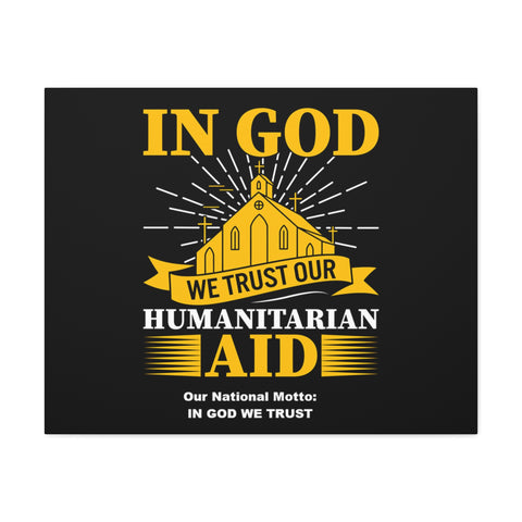 In God We Trust' Humanitarian Development Aid Design Inspirational Canvas Wall Art