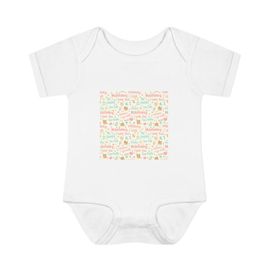 Mommy, I Love You and You Too Dad Infant Baby Rib