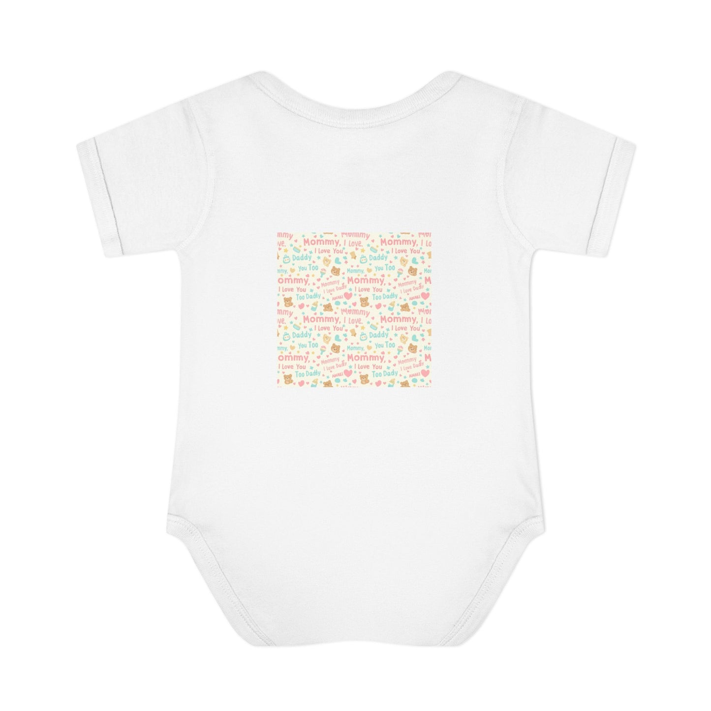 Mommy, I Love You and You Too Dad Infant Baby Rib