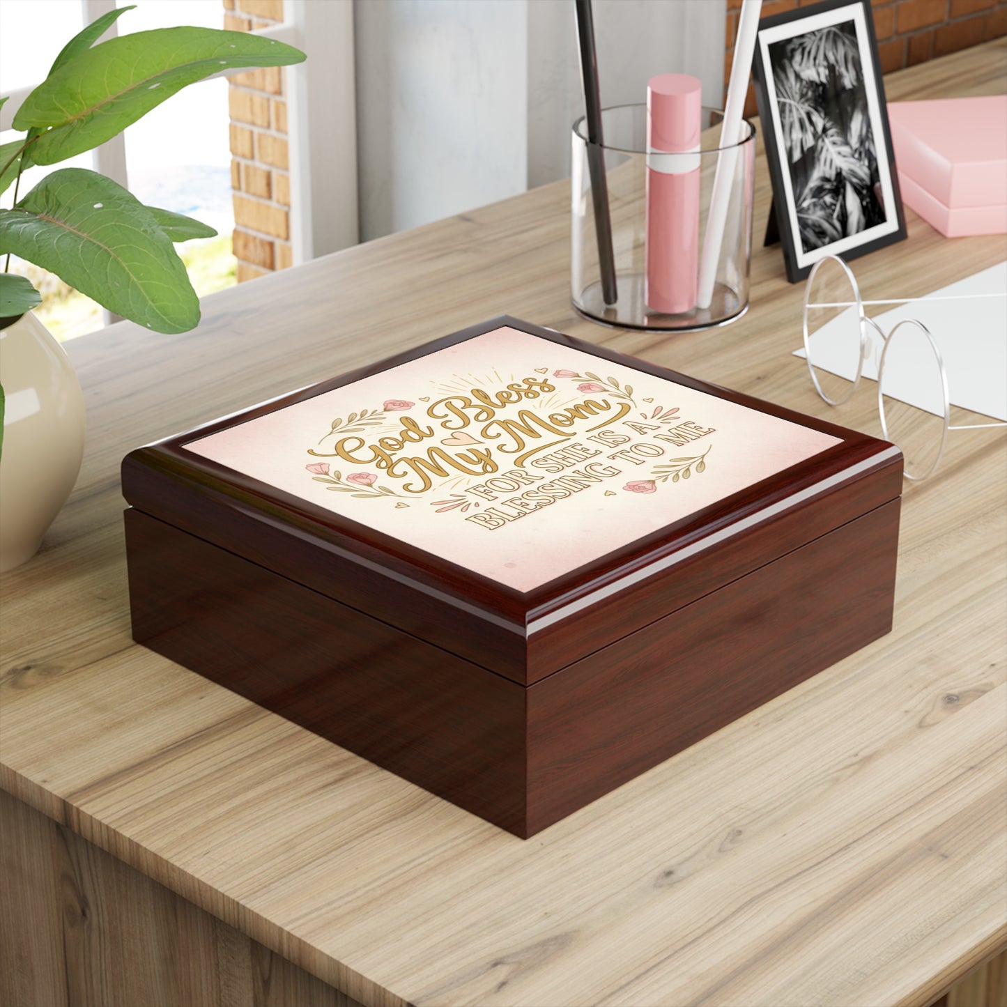 God Bless My Mom Jewelry Box – Sentimental Mother’s Day Keepsake