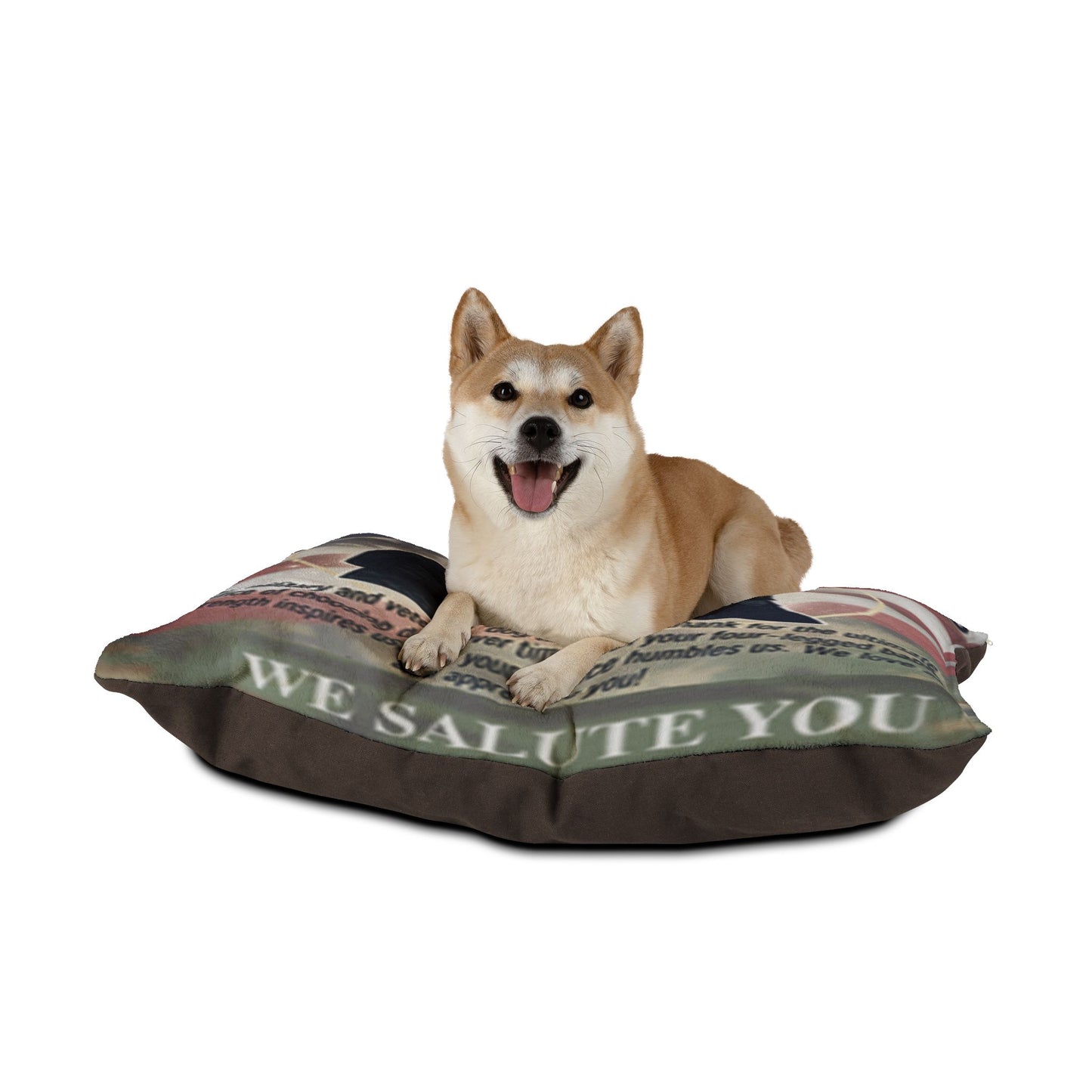 We Salute You Military Pet Dog Bed