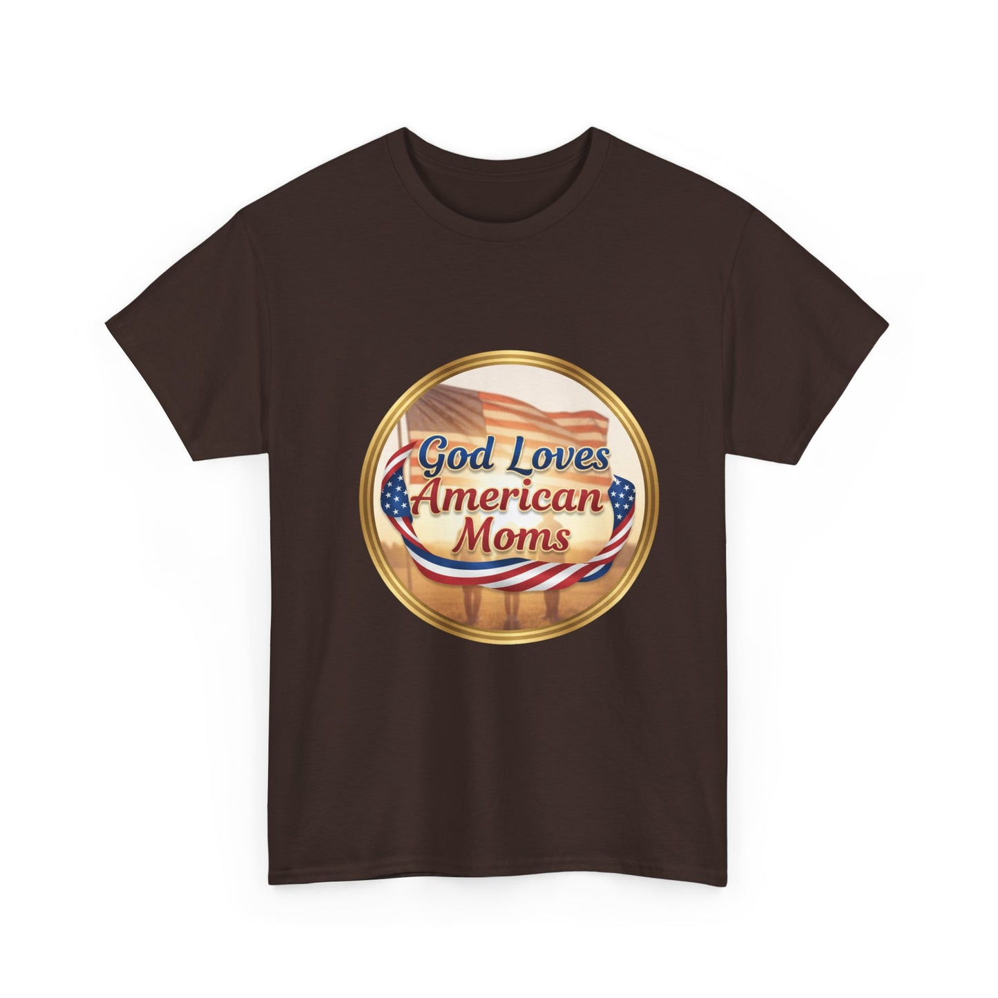 God Loves American Moms Unisex Heavy Cotton Tee