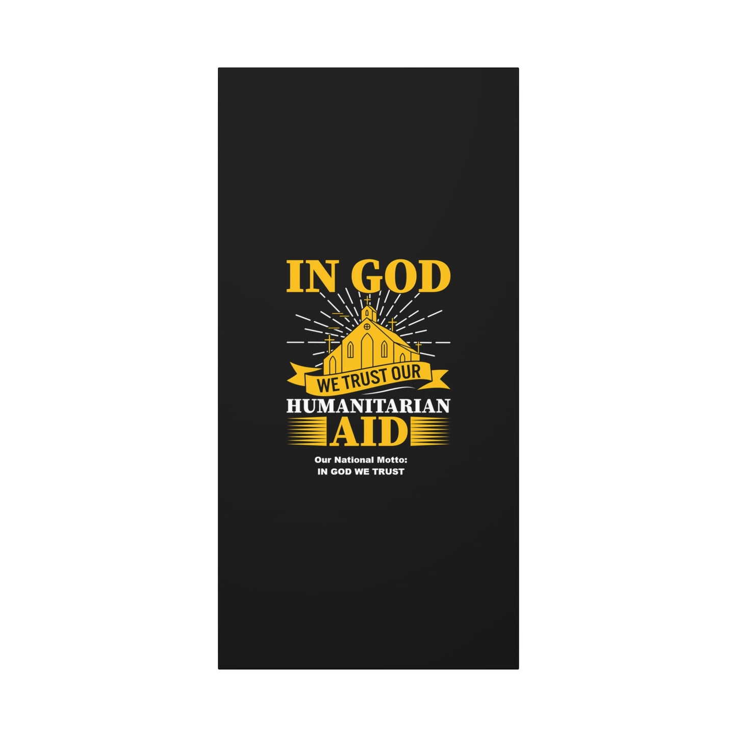 In God We Trust' Humanitarian Development Aid Design Inspirational Canvas Wall Art