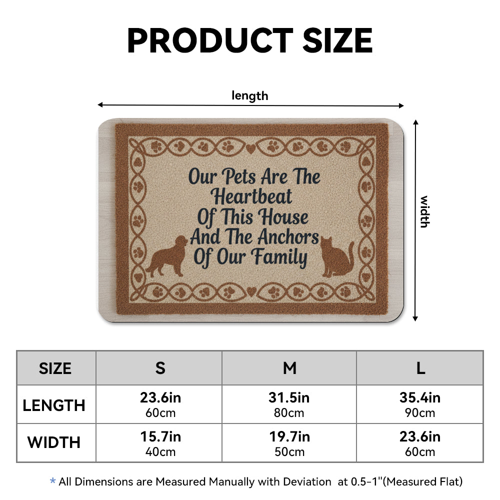 Our Pets: Heartbeat Of This House Door Mat