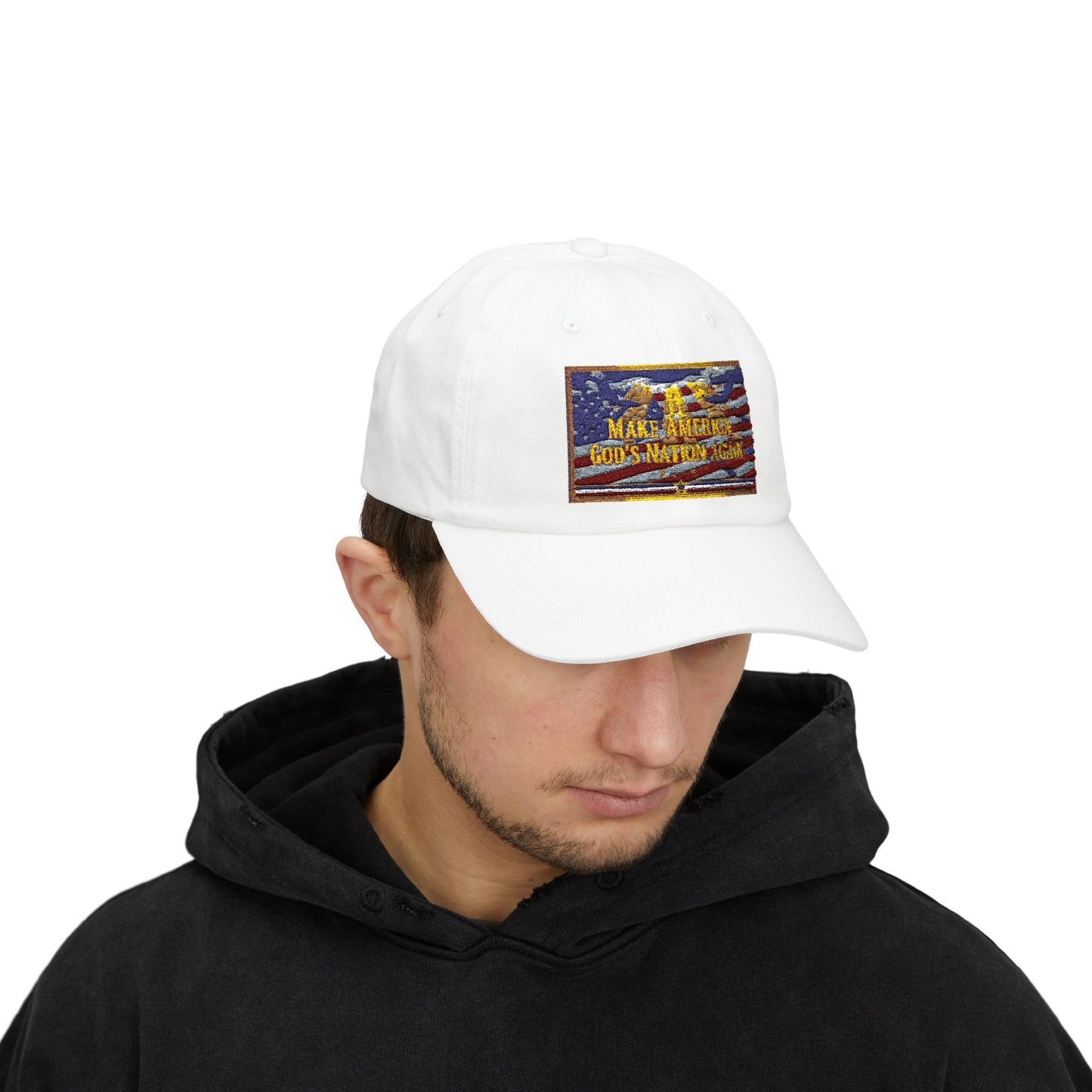Make America God’s Nation Again Embroidered Patriotic Baseball Hat Classic Dad Cap