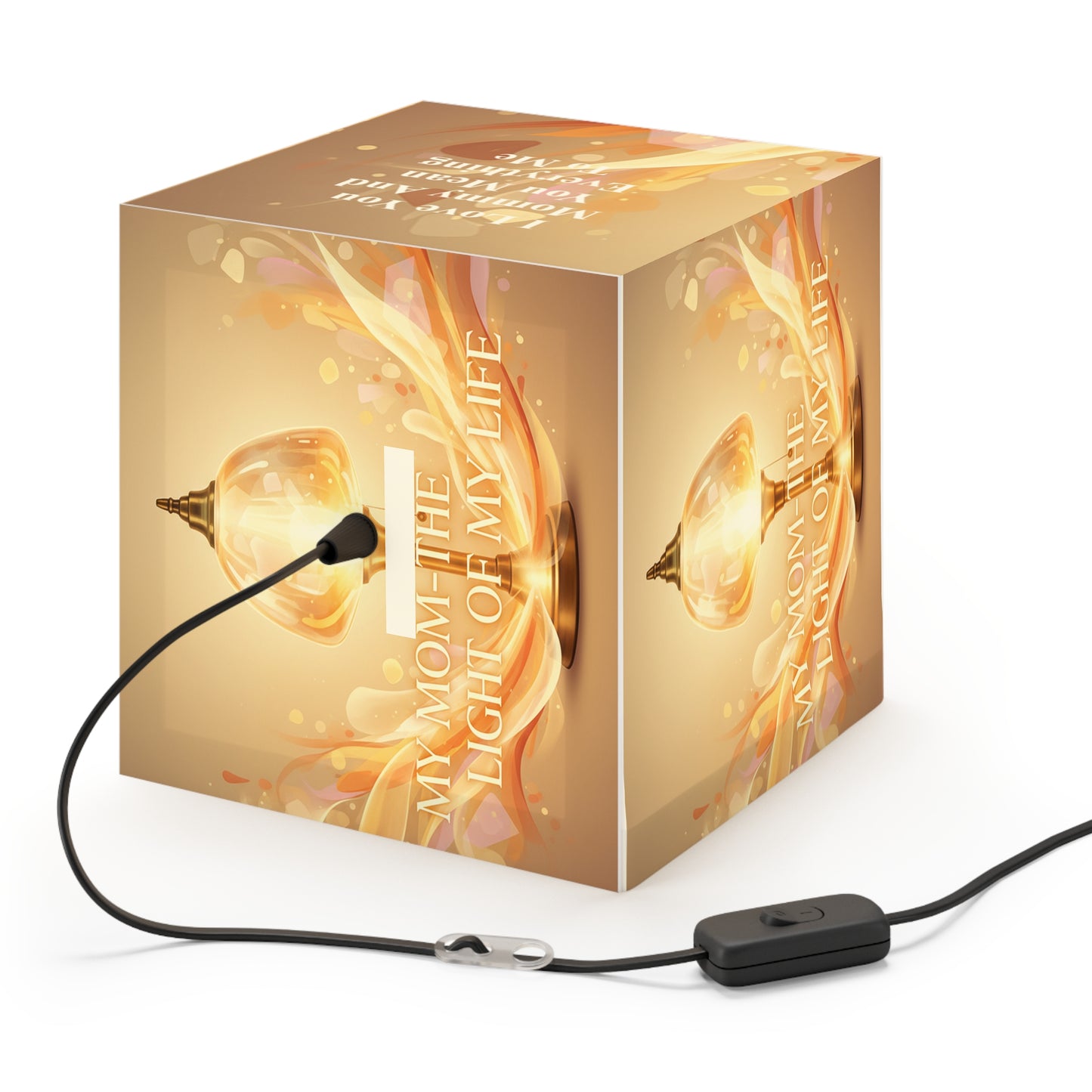 Mother Light Cube Lamp – "My Mom, The Light of My Life" Tribute Night Light