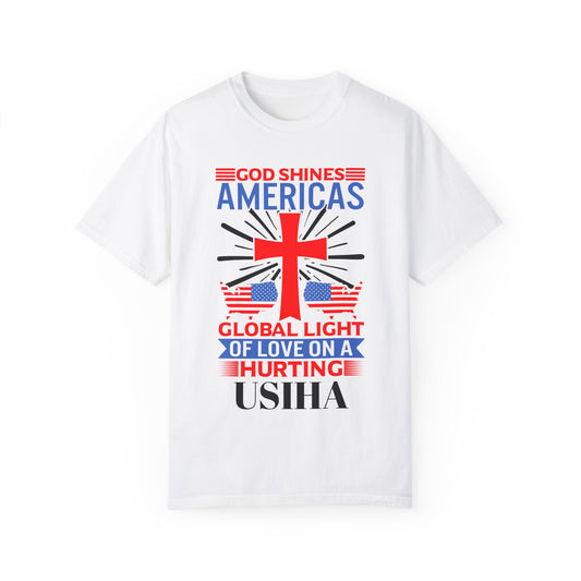 USIHA: 'God Shines America's Global Light' T-Shirt