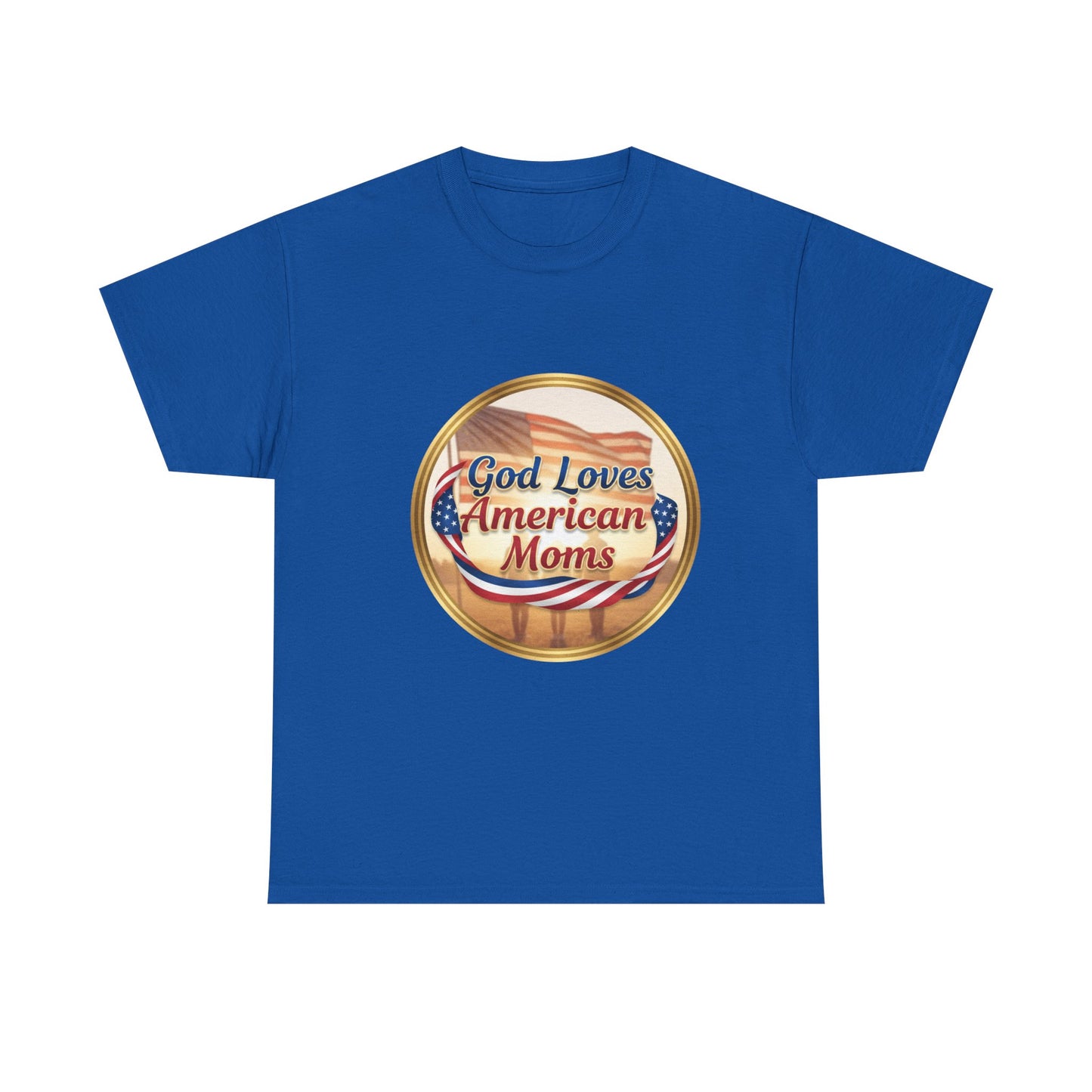 God Loves American Moms Unisex Heavy Cotton Tee