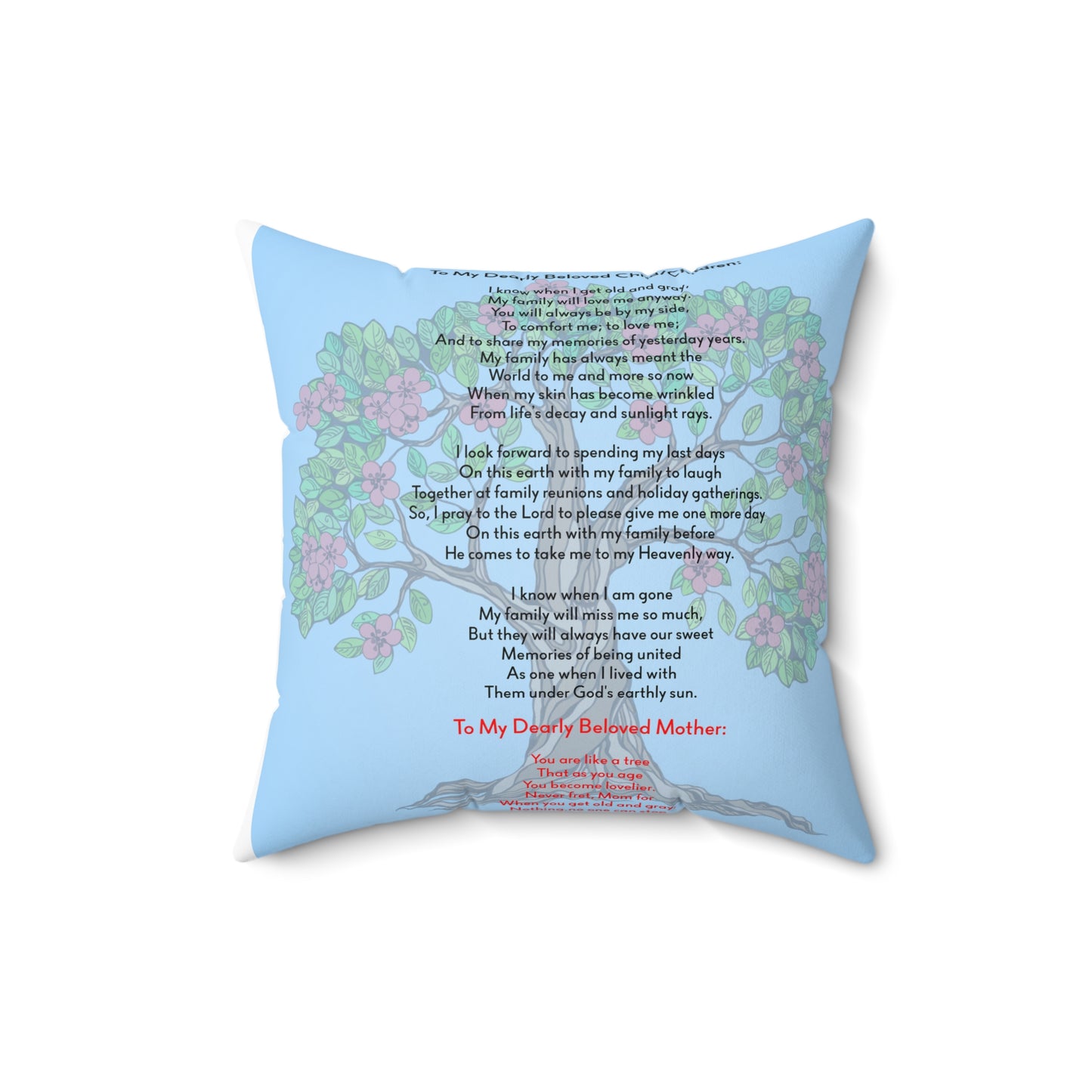 Mom, My Tree Of Life Throw Pillow