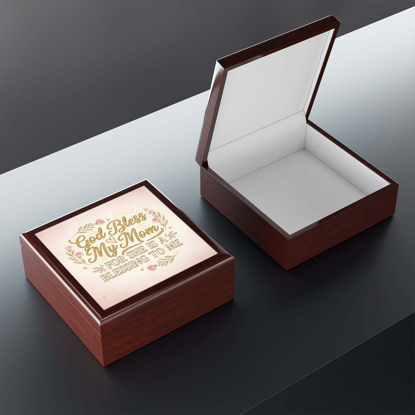 God Bless My Mom Jewelry Box – Sentimental Mother’s Day Keepsake
