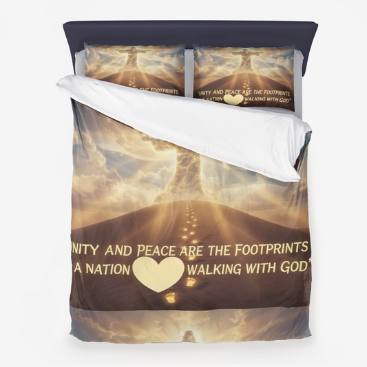 Nation Walking With God Microfiber Duvet Cover