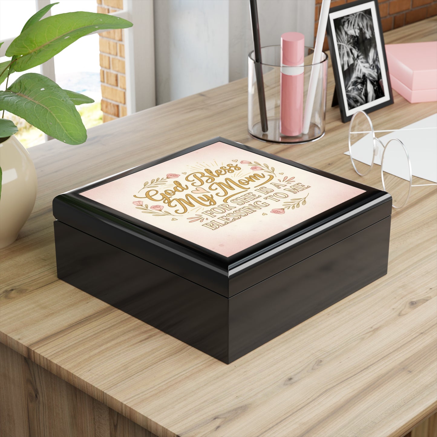 God Bless My Mom Jewelry Box – Sentimental Mother’s Day Keepsake