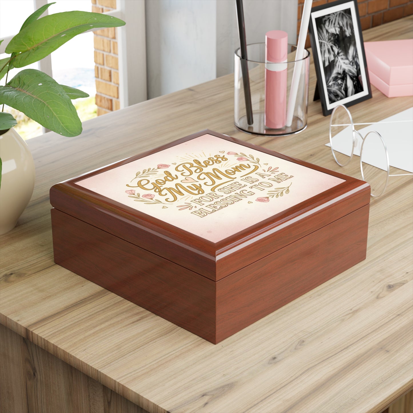 God Bless My Mom Jewelry Box – Sentimental Mother’s Day Keepsake