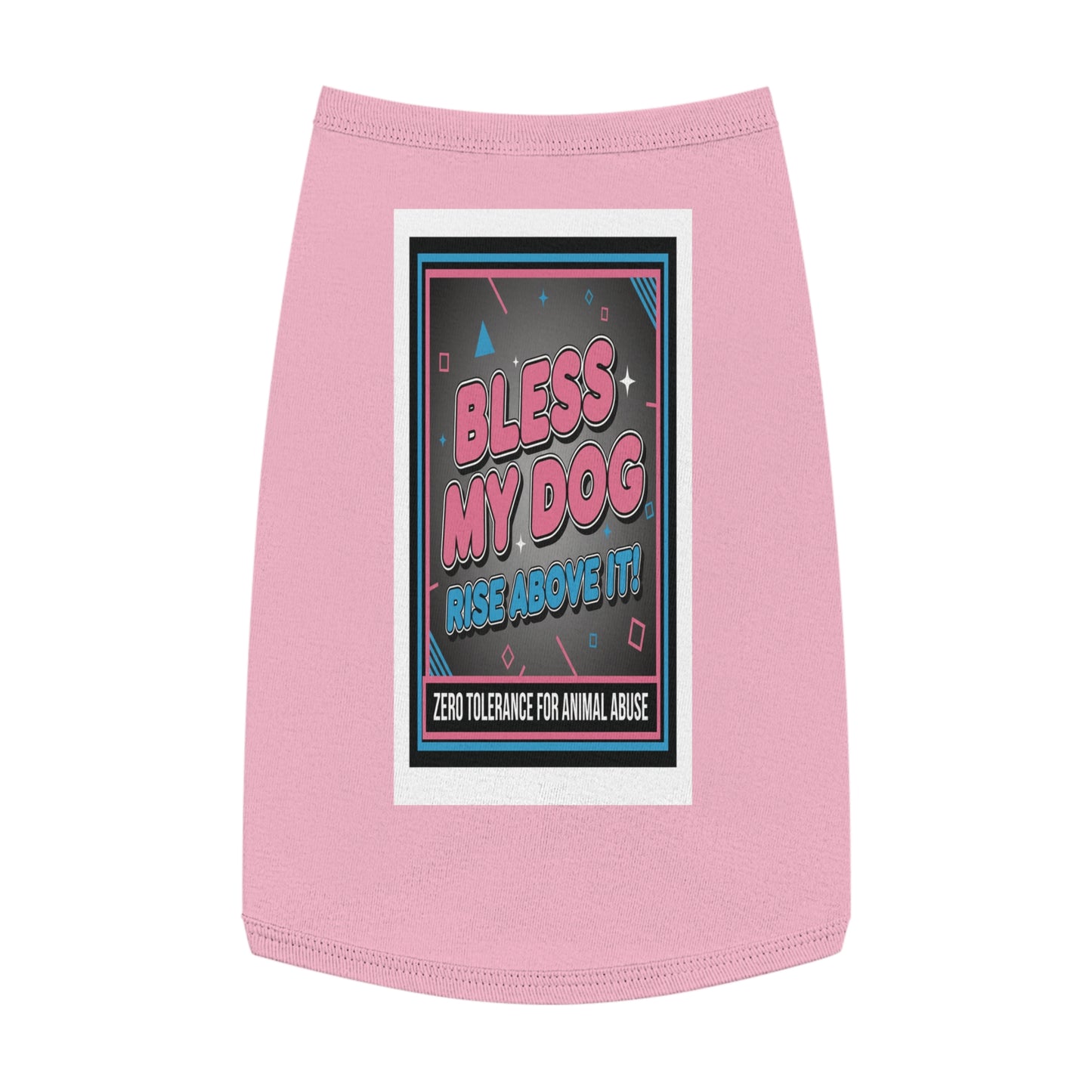 "Bless My Dog" Retro Graphic Dog Shirt (Zero Tolerance for Animal Abuse) Pet Tank Top