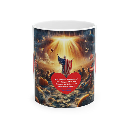 American's Share Their Blessings Ceramic Mug
