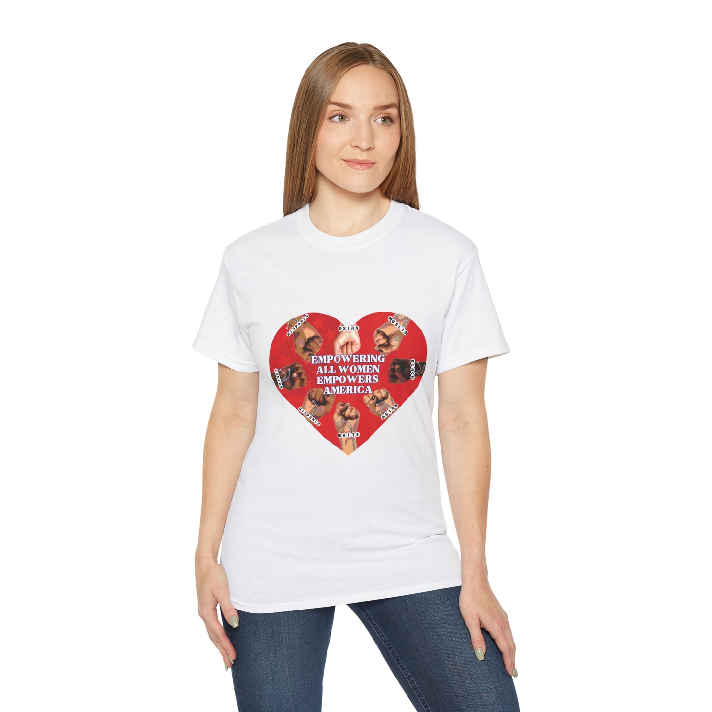 Empowering Women Unisex Ultra Cotton Tee - Heart Design