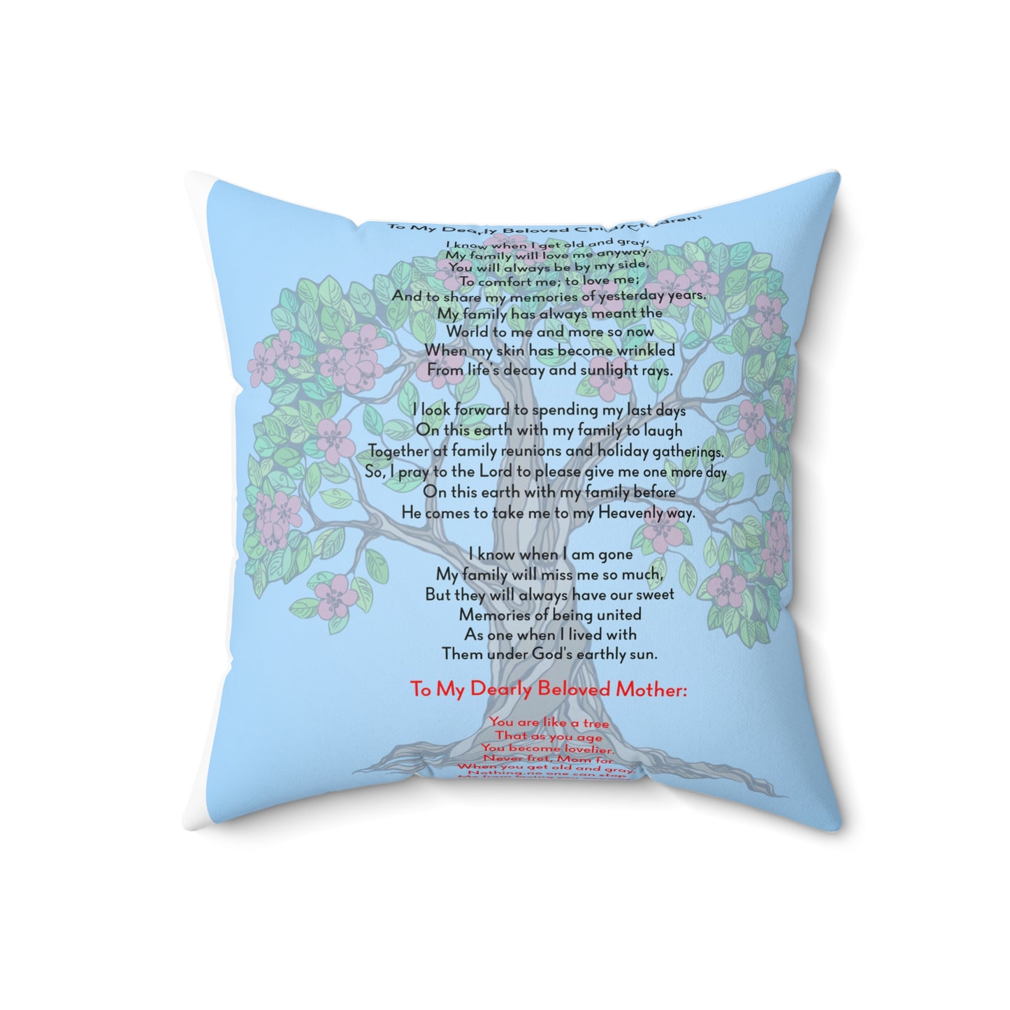 Mom, My Tree Of Life Throw Pillow