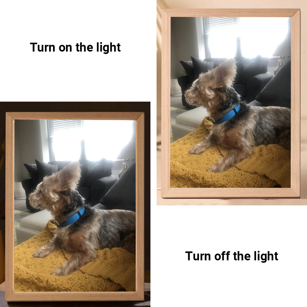 Pet Light Up Picture Frame(3 Color)-1 side print