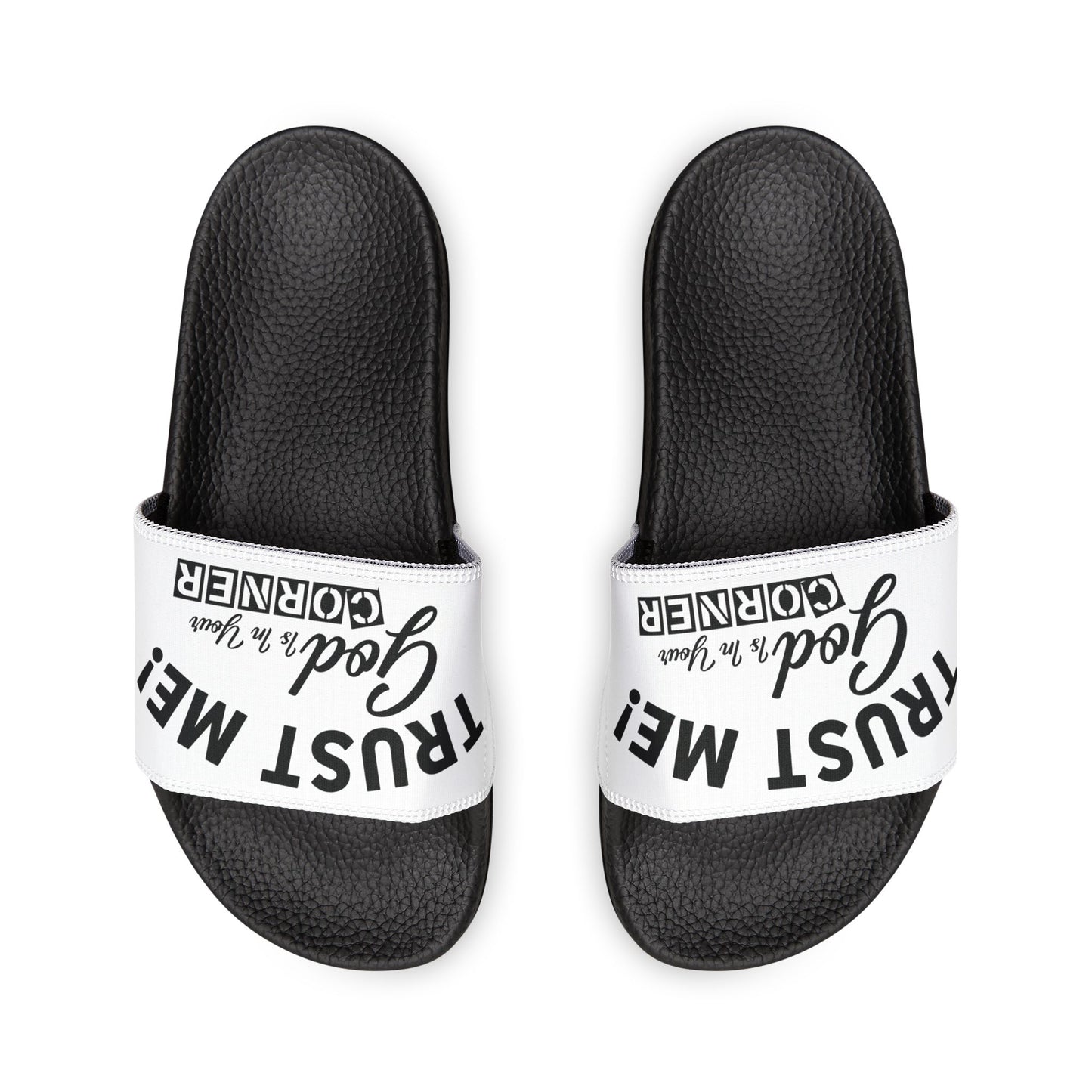 Trust Me! God Is In Your Corner Women’s Slide Sandals