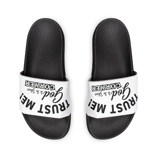 Trust Me! God Is In Your Corner Women’s Slide Sandals