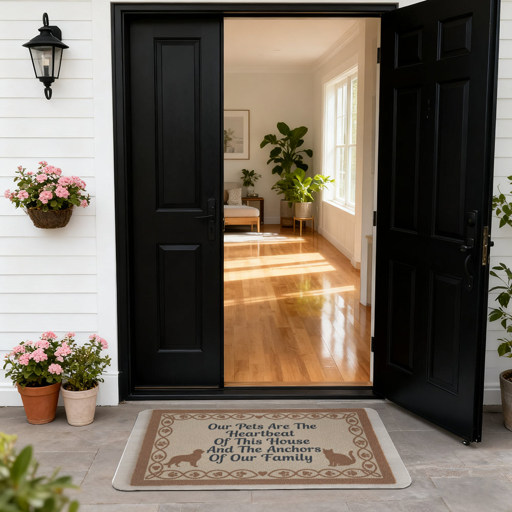 Our Pets: Heartbeat Of This House Door Mat