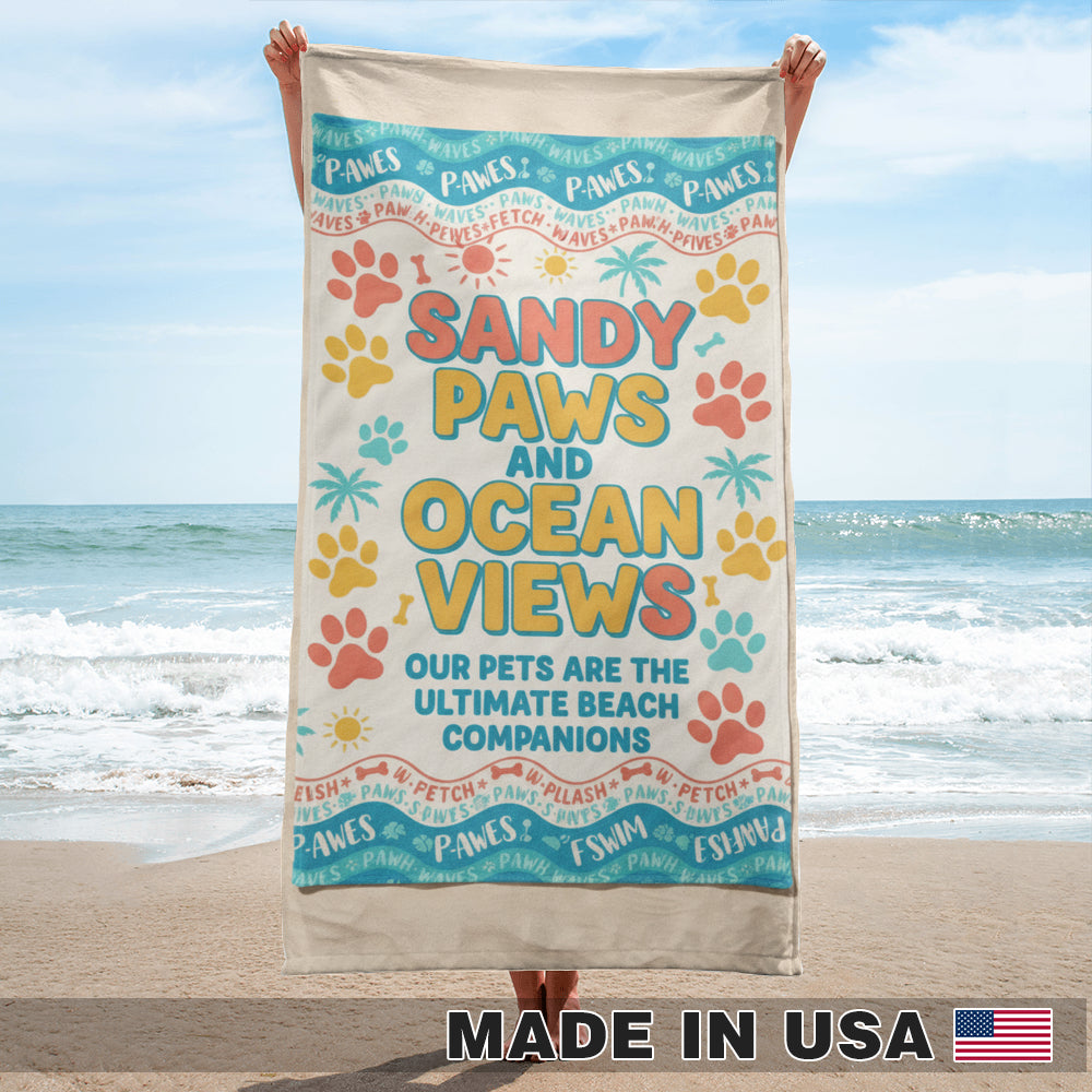 Sandy Paws Beach Towel