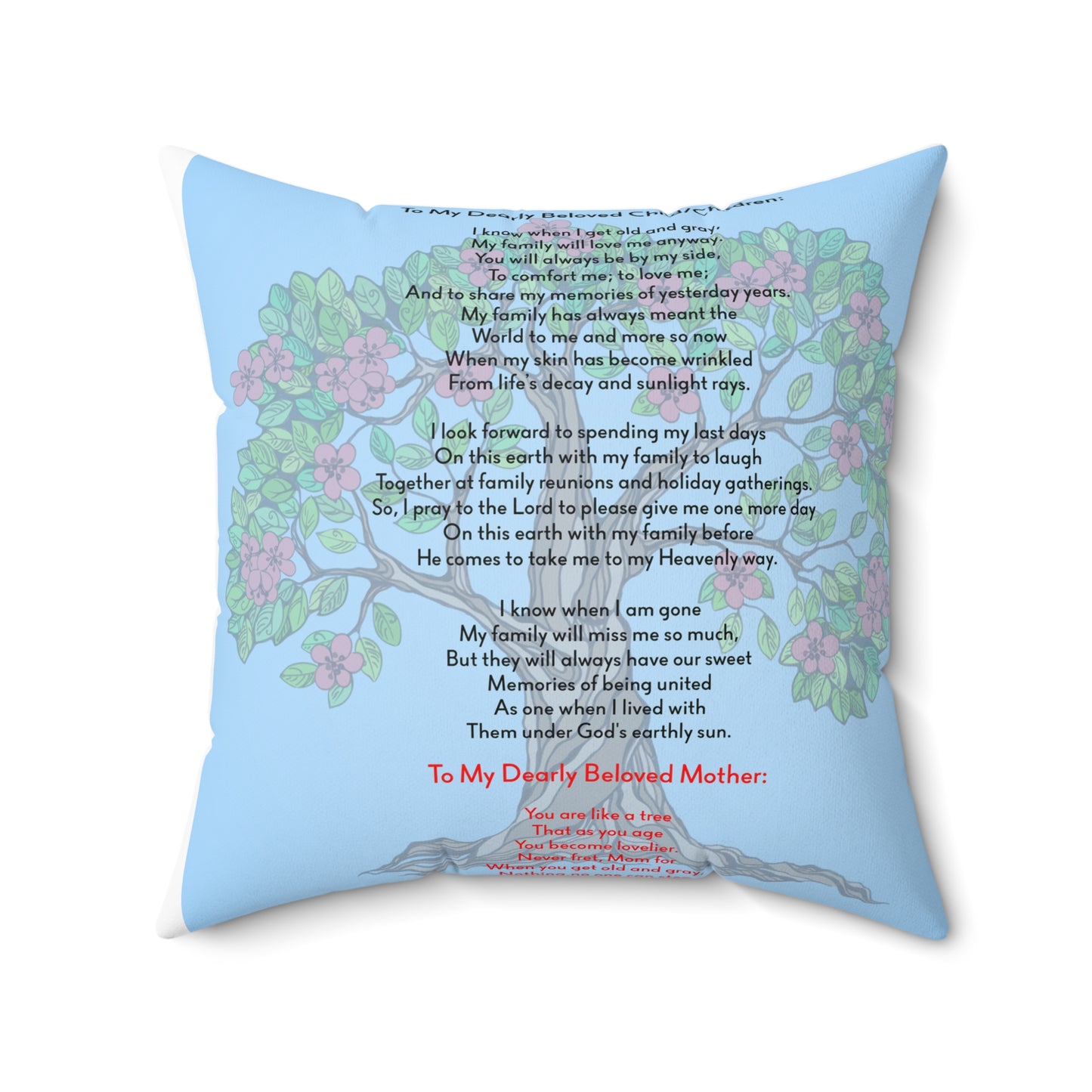Mom, My Tree Of Life Throw Pillow