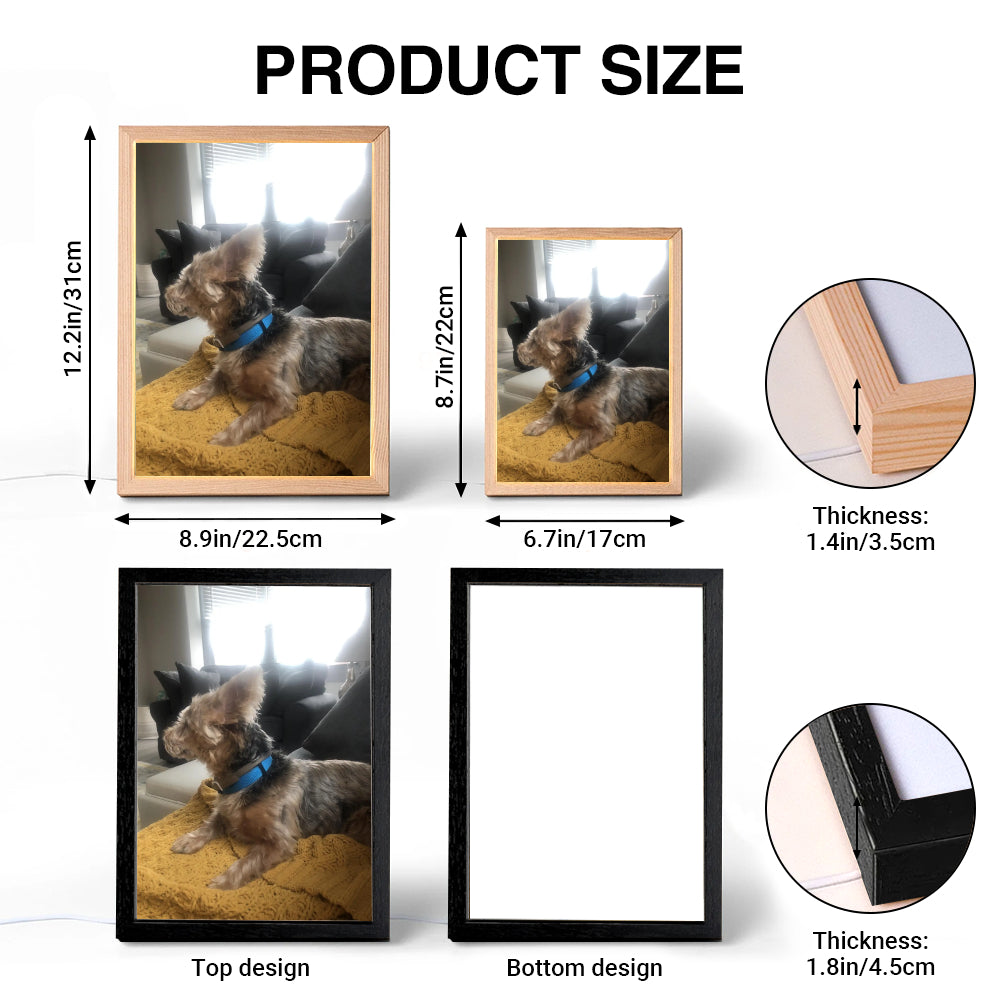 Pet Light Up Picture Frame(3 Color)-1 side print