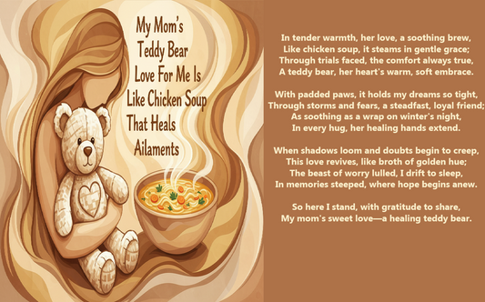 My Mom's Teddy Bear Love And Chicken Soup