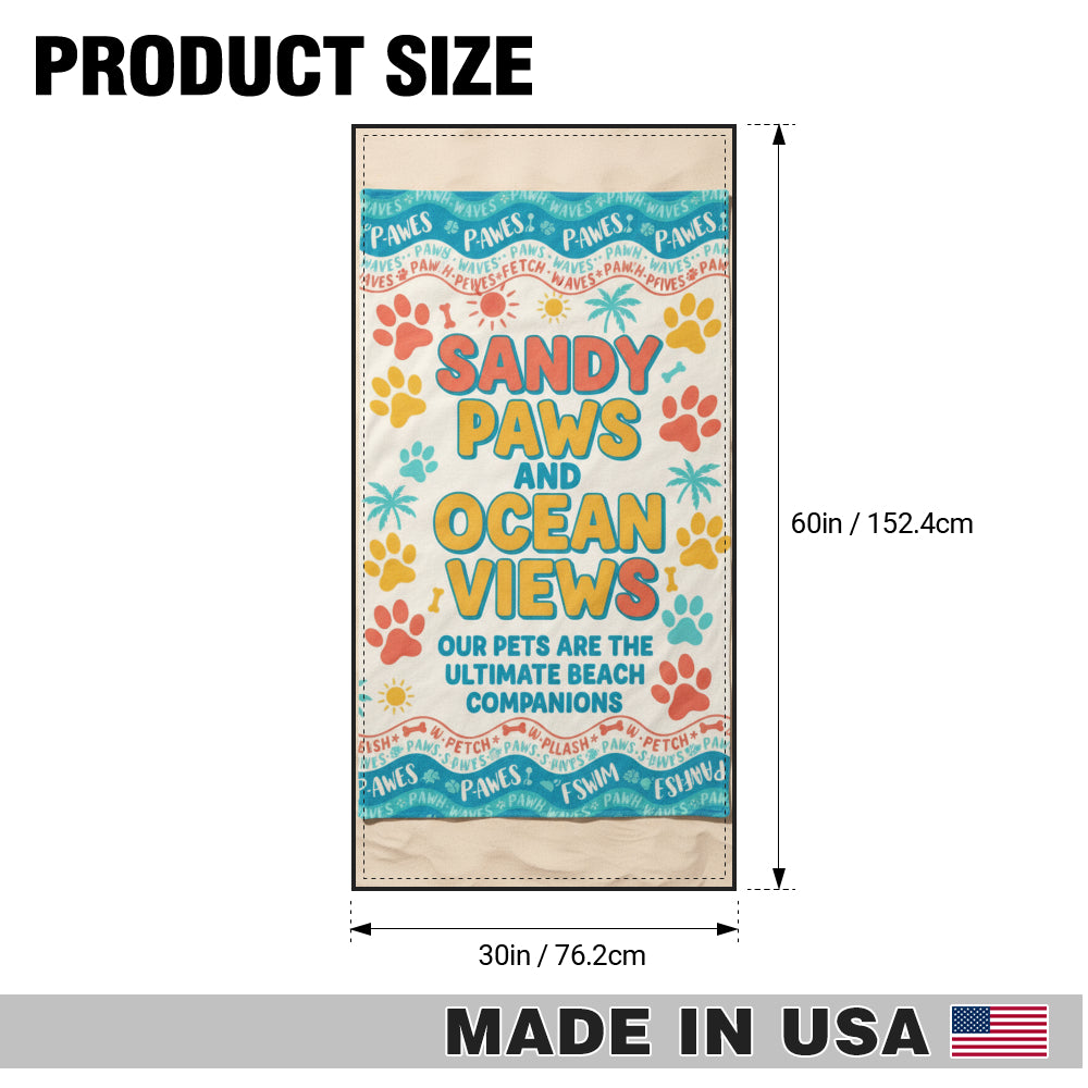 Sandy Paws Beach Towel