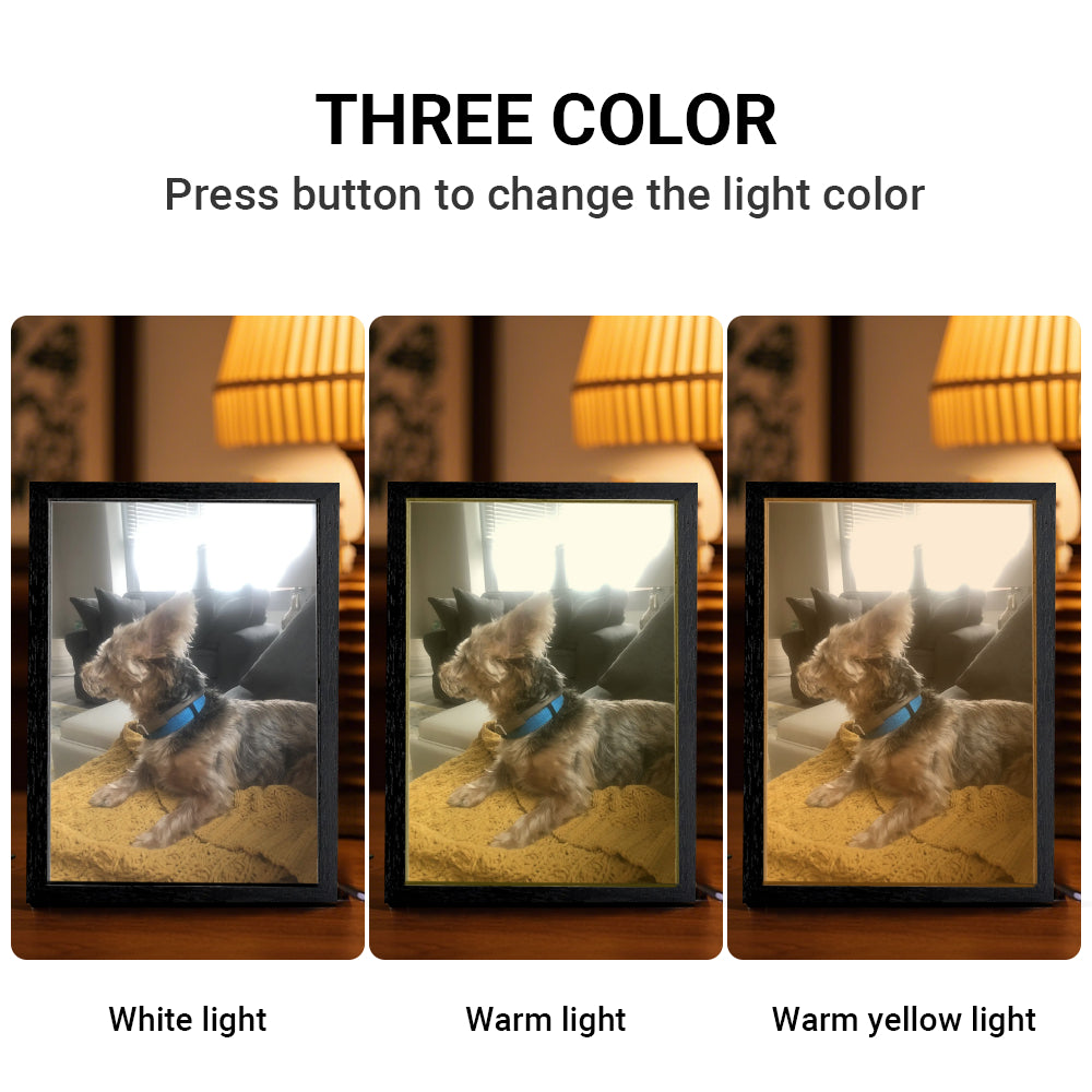 Pet Light Up Picture Frame(3 Color)-1 side print