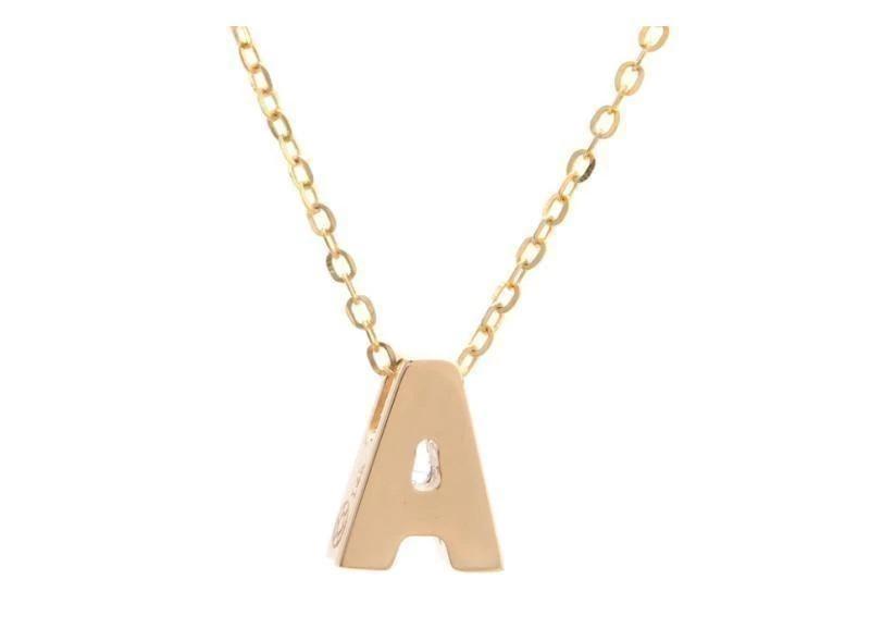 14k Yellow Gold Initials Pendant Necklace - Voiceopin International: Child Abuse Information & Online Shopping Center