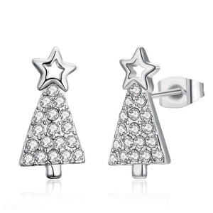 Christmas Tree Star Stud Swarovski Designer Earrings - Voiceopin International: Child Abuse Information & Online Shopping Center