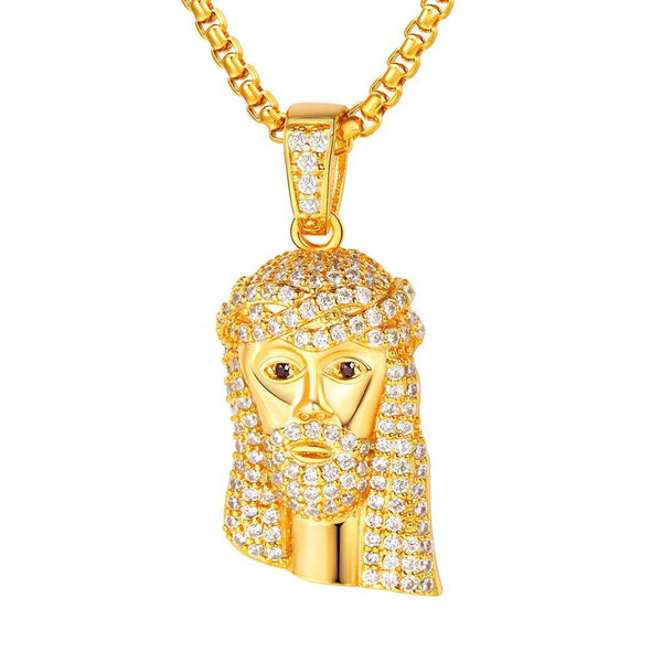 Classic Diamond Created Iced Out Jesus Necklace - Voiceopin International: Child Abuse Information & Online Shopping Center