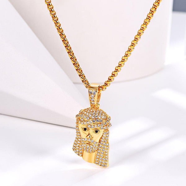 Classic Diamond Created Iced Out Jesus Necklace - Voiceopin International: Child Abuse Information & Online Shopping Center