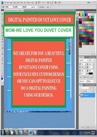 Duvet Cover-Digital Painted Mom, We Love You Duvet You'll Cherish Love Cover - Voiceopin International: Child Abuse Information & Online Shopping Center