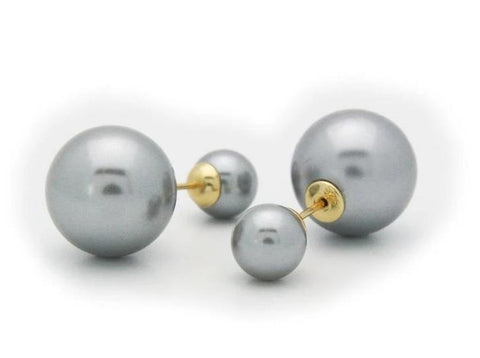 Faux Pearl Double Sided Earrings - Voiceopin International: Child Abuse Information & Online Shopping Center