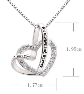 Forever My Love For You - Pave Heart Necklace - Voiceopin International: Child Abuse Information & Online Shopping Center